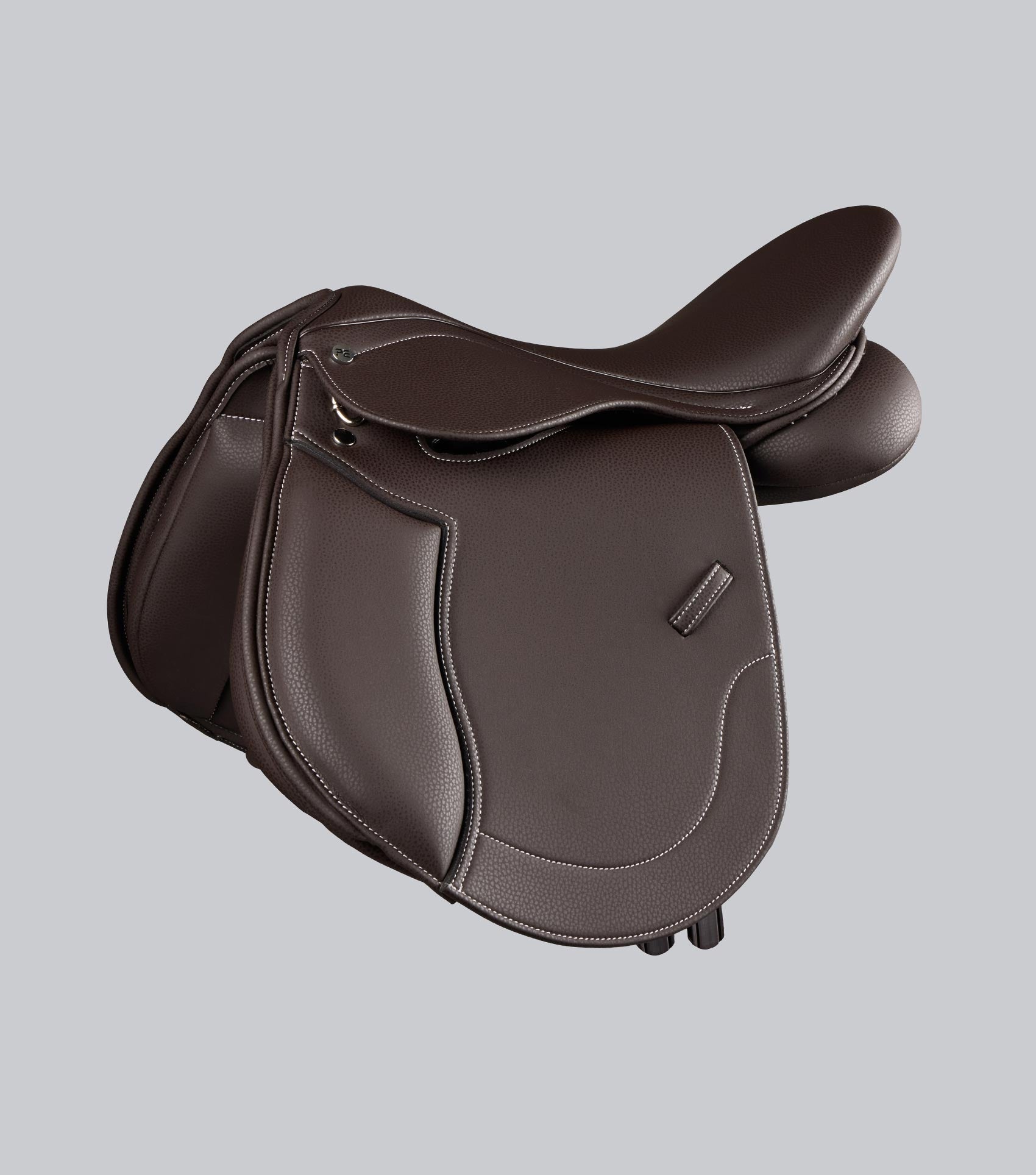 Biarritz Synthetic Pony GP/Jump Saddle Dark Havana