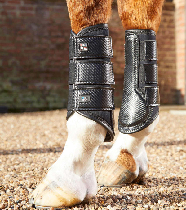 Carbon Air-Tech Single Locking Brushing Boots