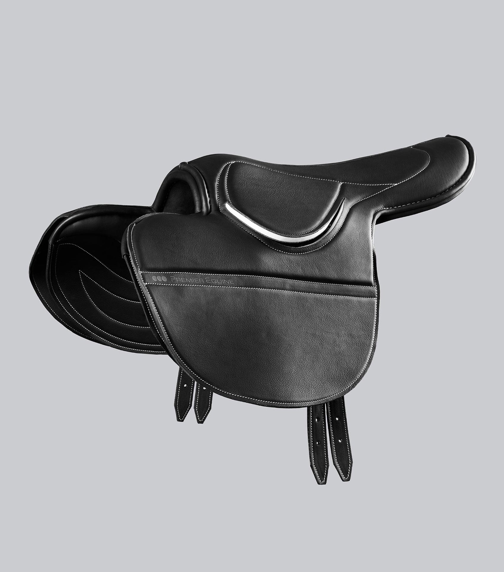 PE Leather Half Tree Exercise Racing Saddle Black