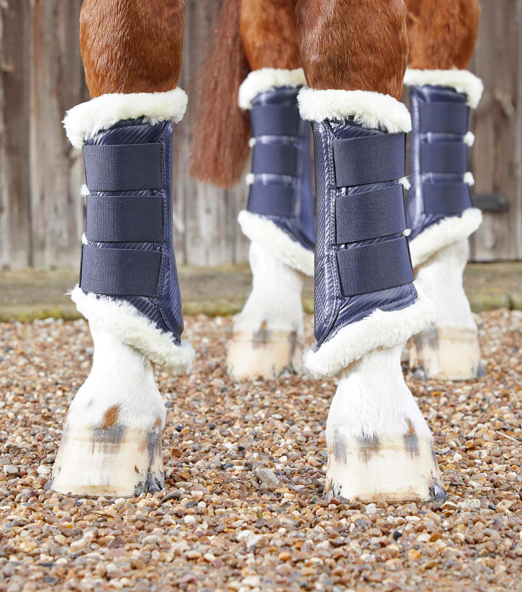Techno Wool Brushing Boots Navy Premier Equine Int. Ltd