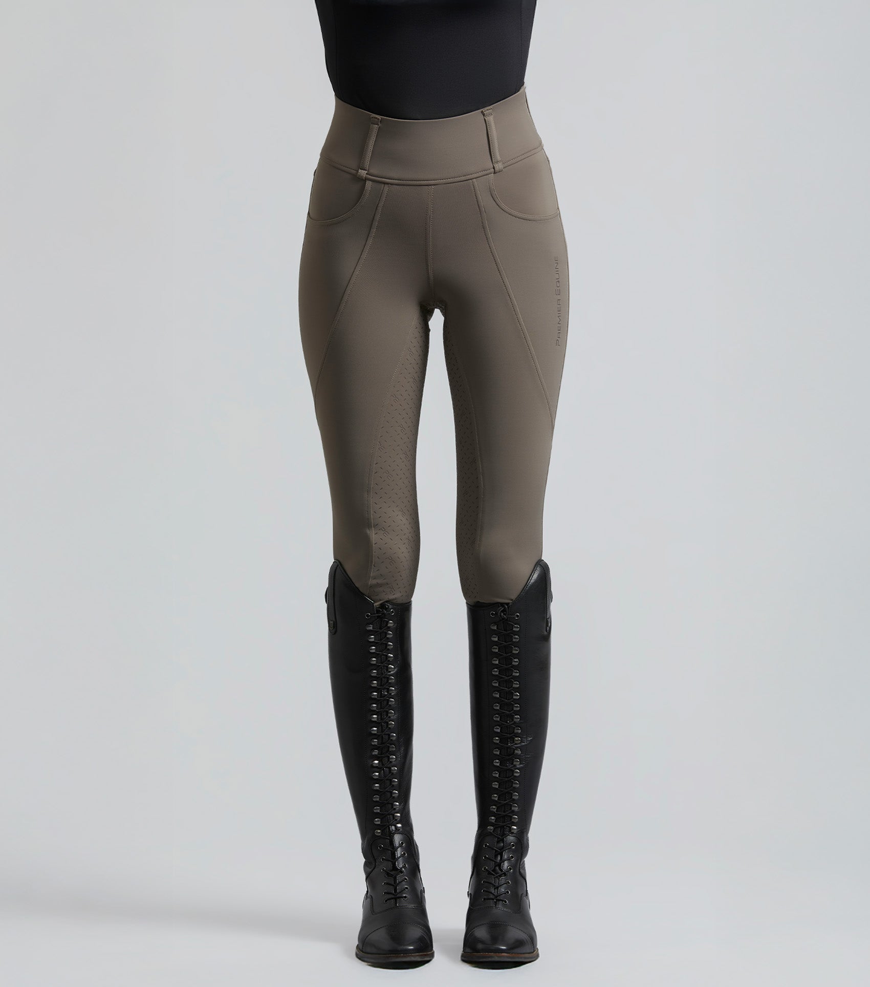 Ventus Ladies Full Seat Gel Riding Tights Taupe