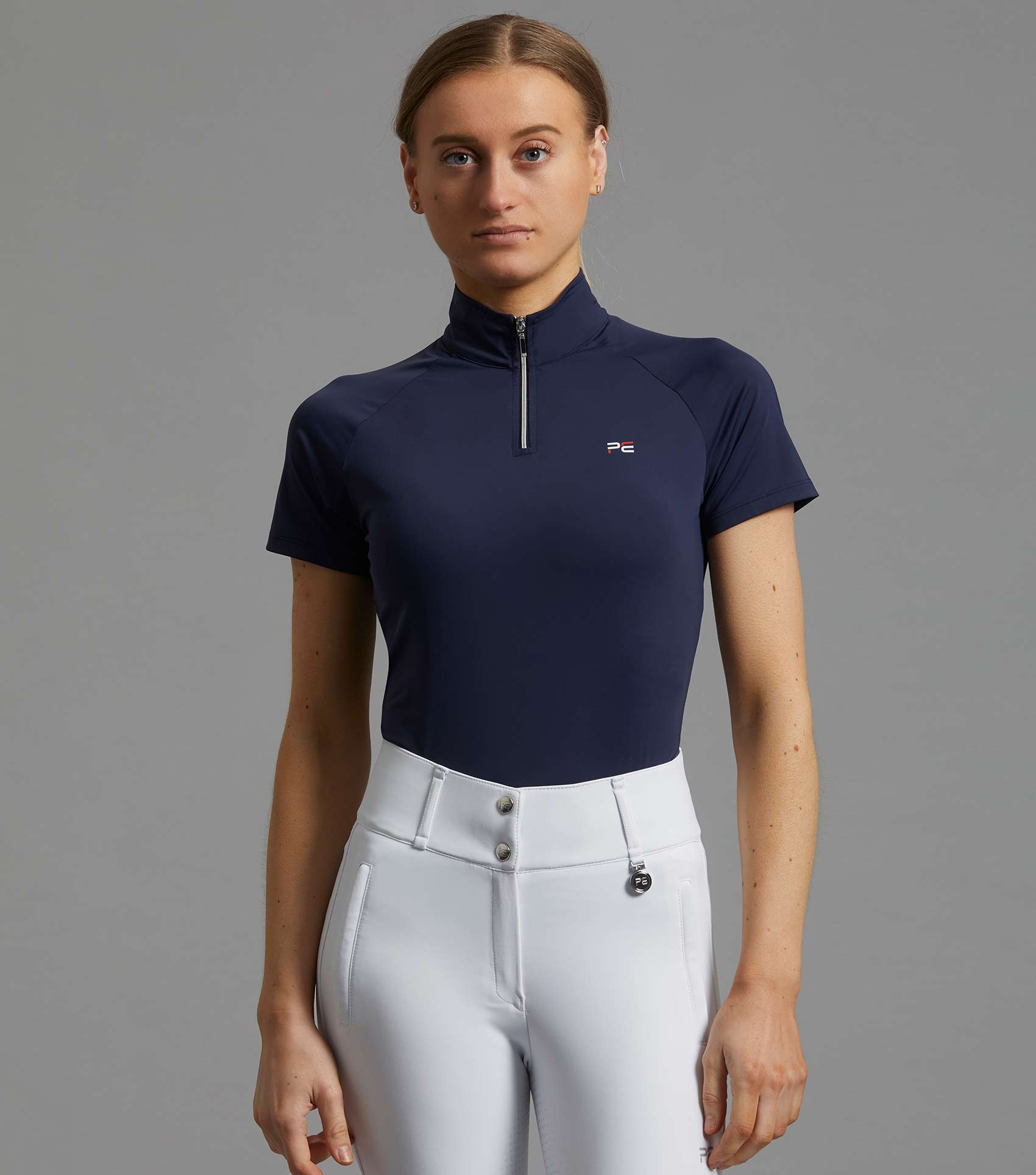 EIS Cool Sun Shirt Long Sleeve 1/4 Zip Navy Blue Equestrian