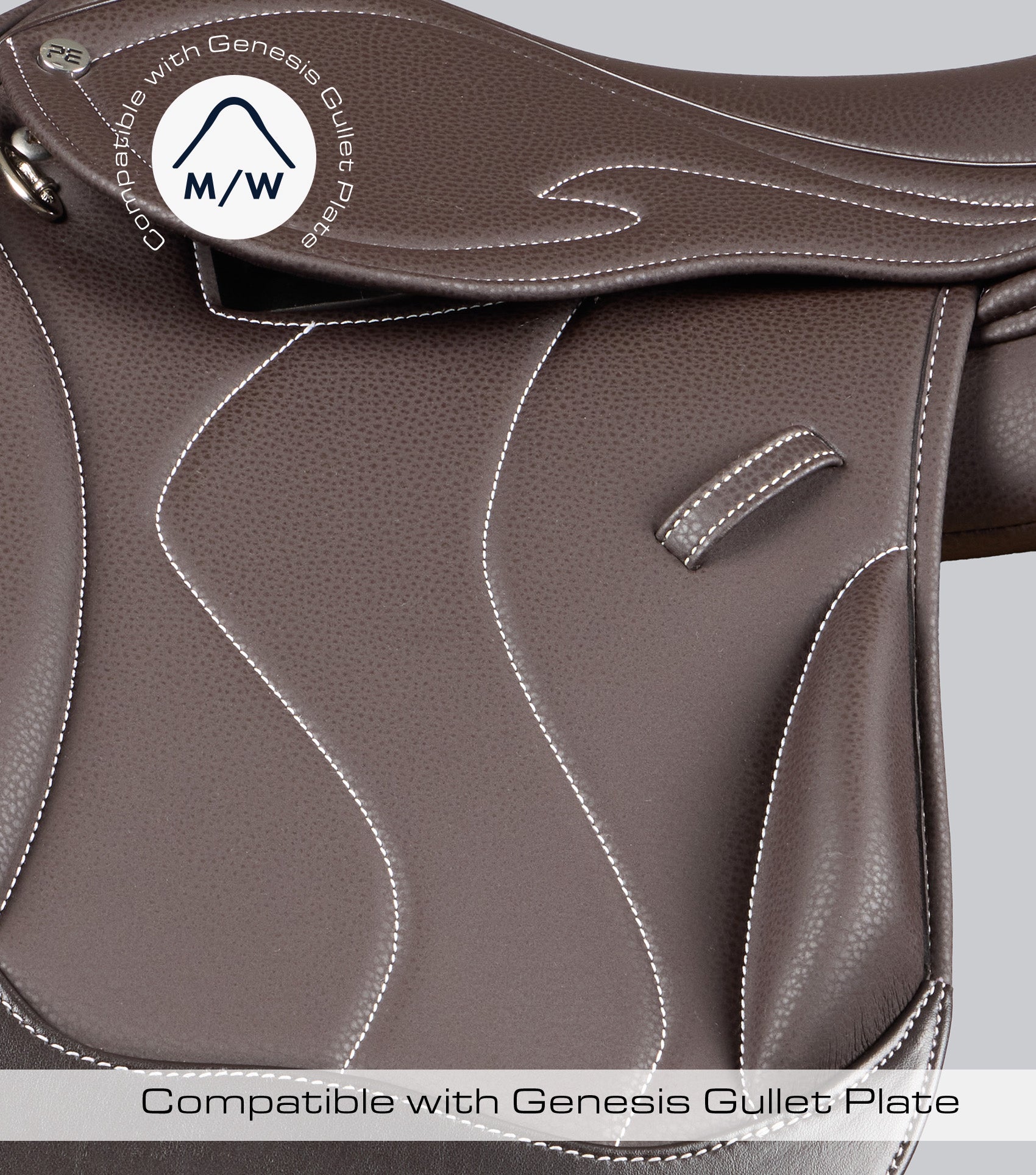 Rouen Synthetic Monoflap Cross Country Saddle Dark Havana