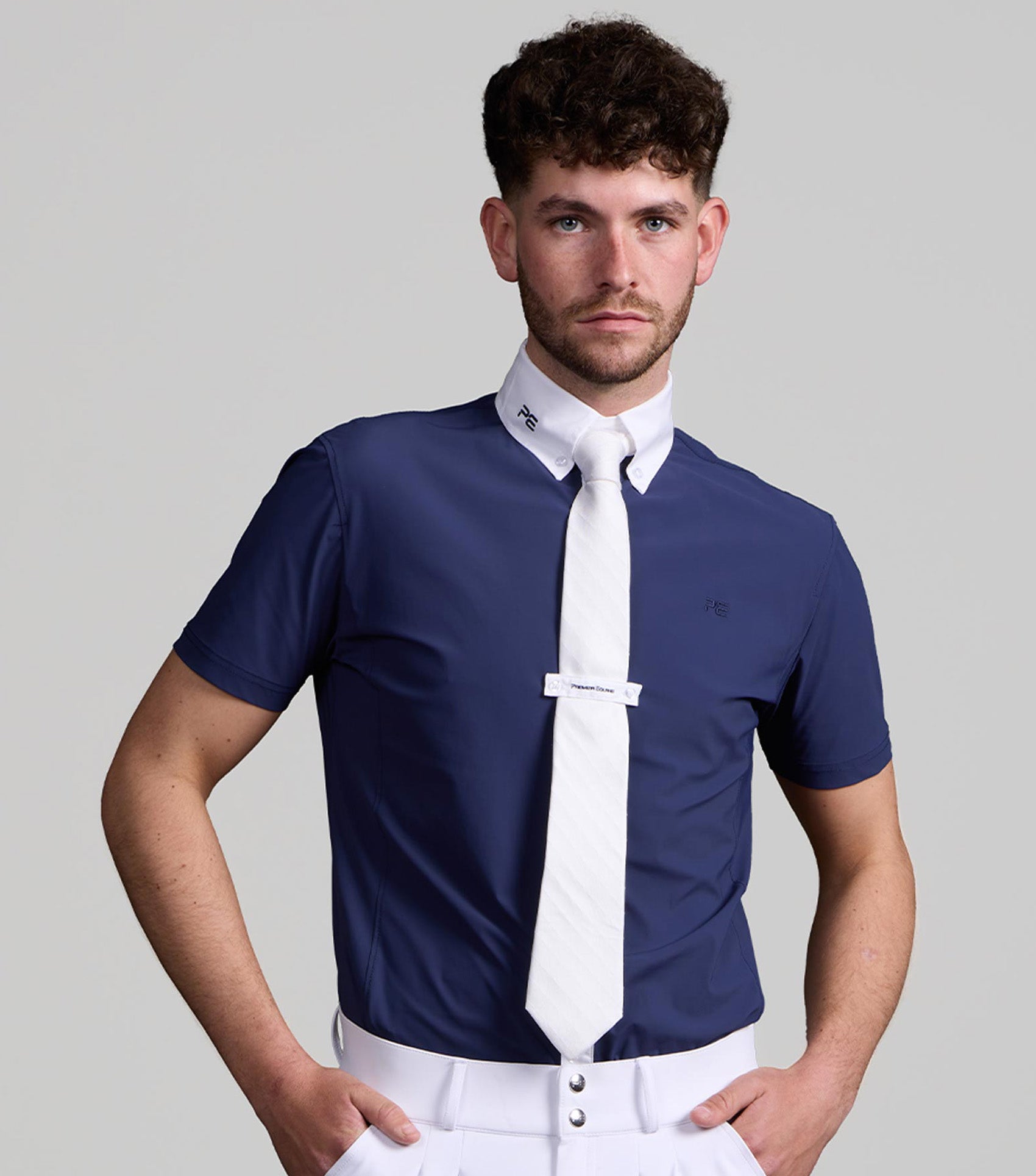 Rubato Men's Short Sleeve Show Shirt Navy