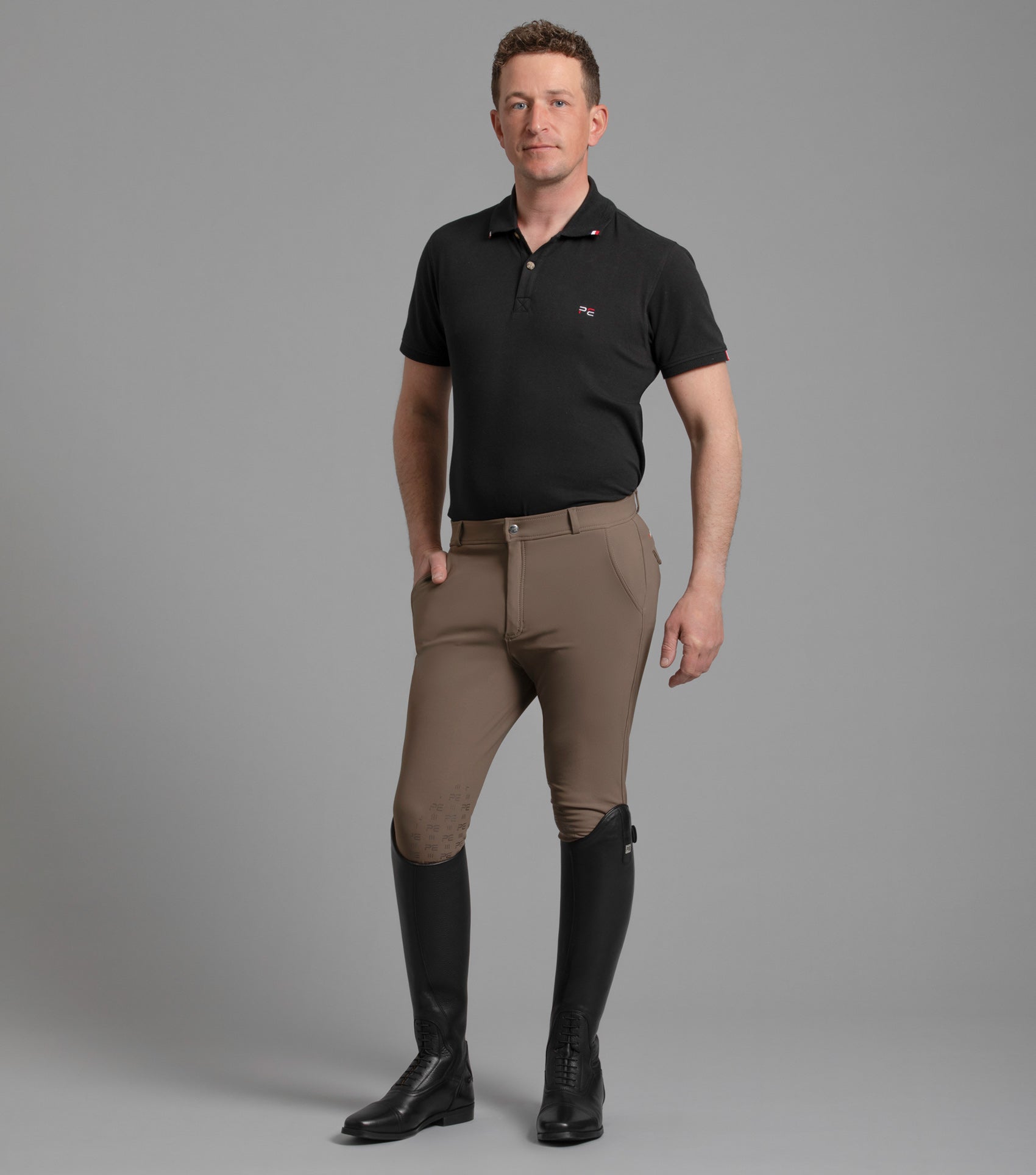 Santino Men s Gel Knee Riding Breeches Walnut