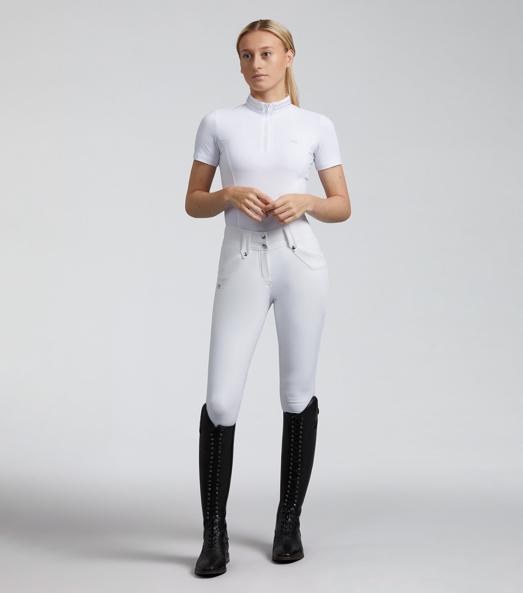 SALE - Torino Ladies Full Seat Gel Competition Riding Breeches White