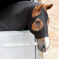 horse hood black - horse accessories