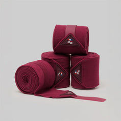 horse polo fleece bandages burgundy