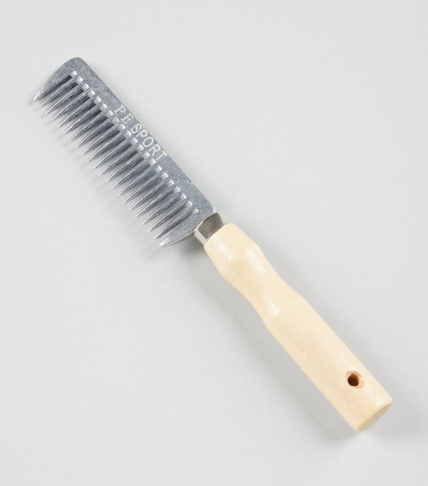 Aluminium Mane Comb with Wooden Handle