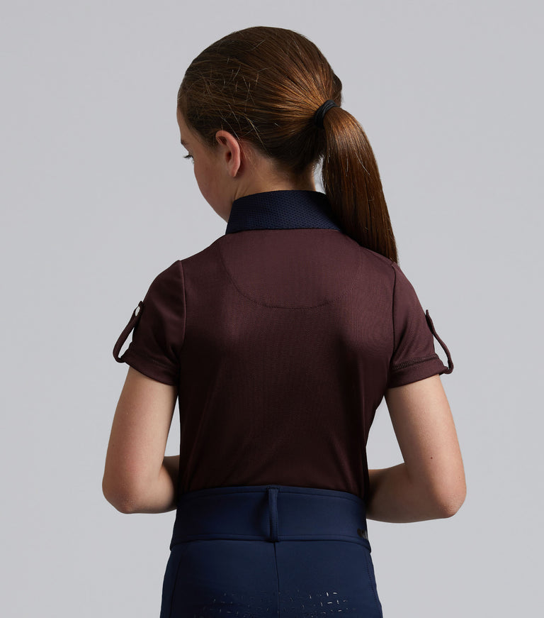 Mini Amia Girl's Technical Short Sleeve Riding Top
