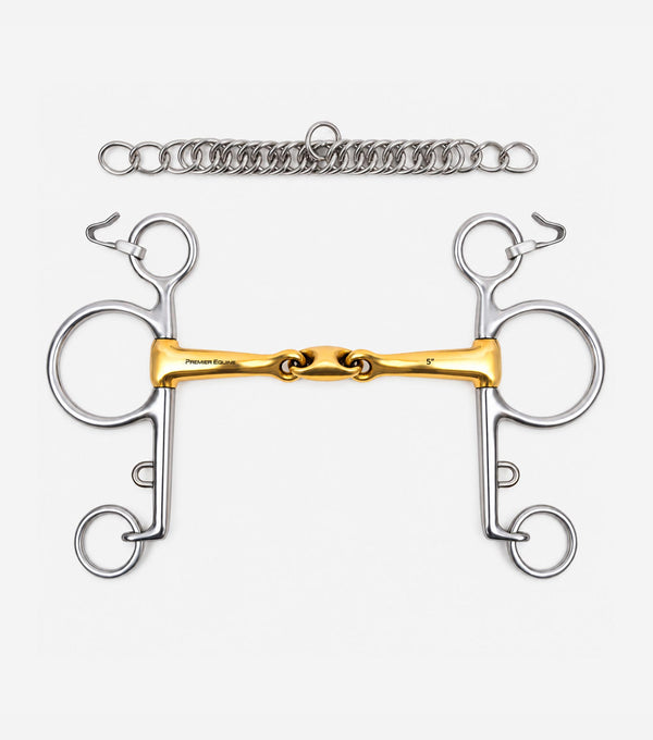 aurion pelham long curb double jointed with lozenge