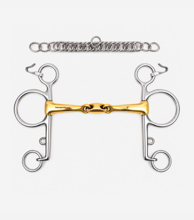 aurion pelham long curb double jointed with lozenge