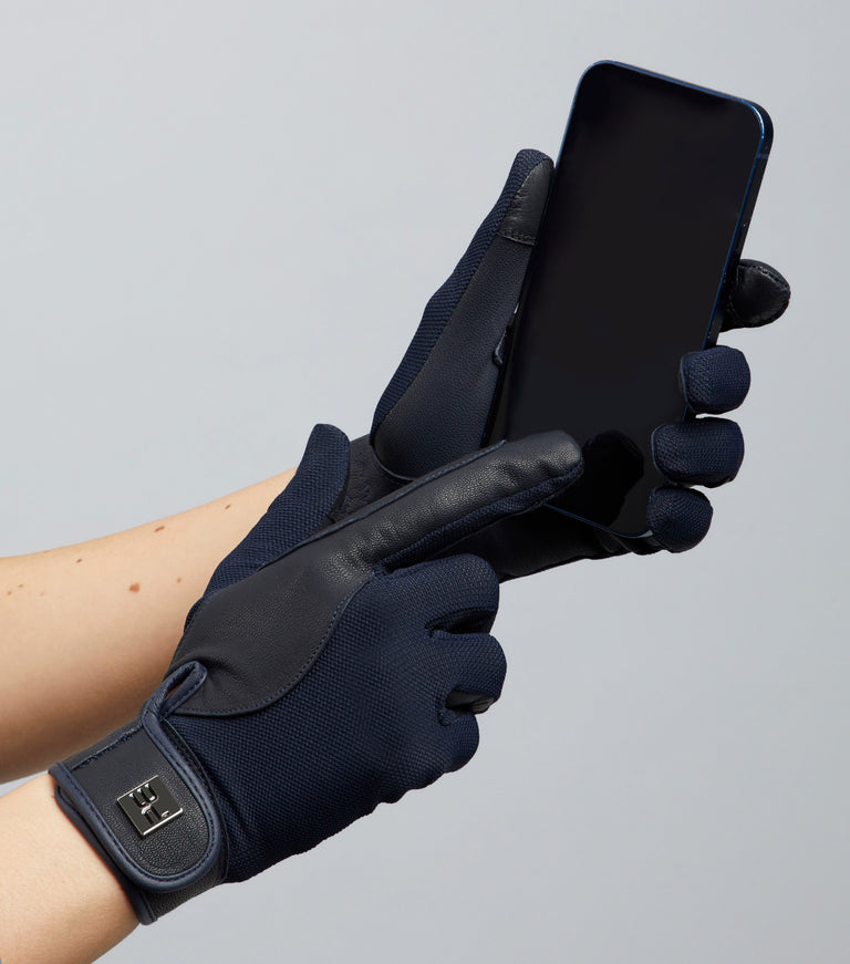 Bordoni Leather Mesh Riding Gloves