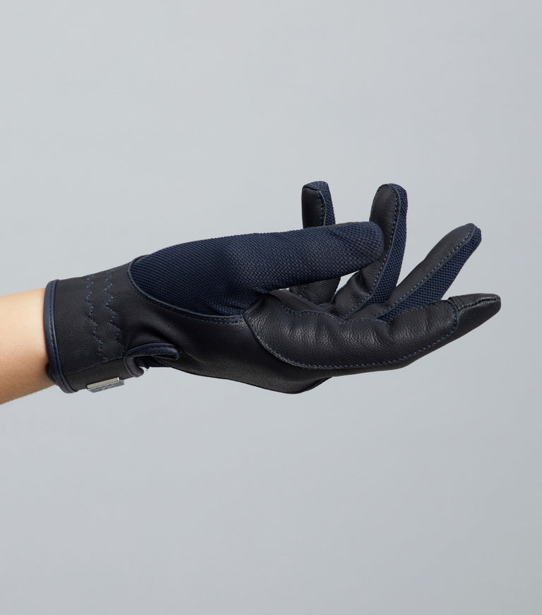 Bordoni Leather Mesh Riding Gloves