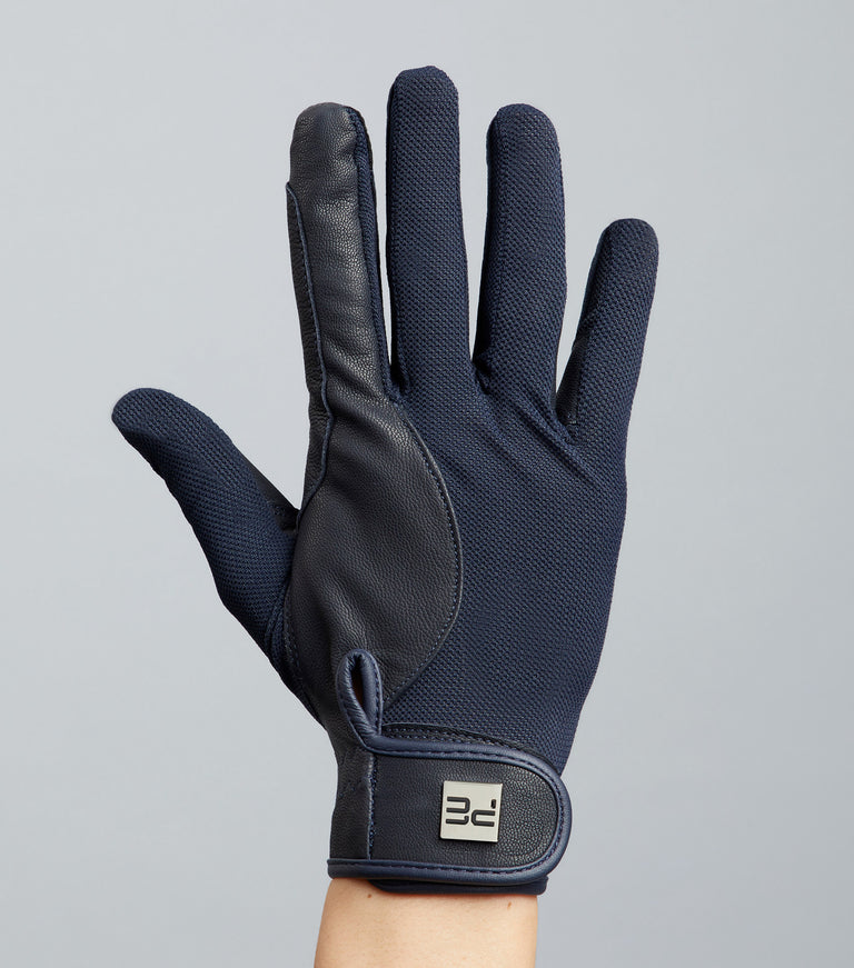 Bordoni Leather Mesh Riding Gloves
