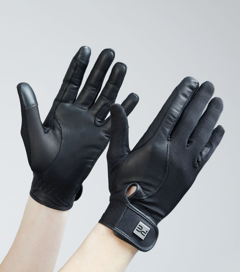 Bordoni Leather Mesh Riding Gloves