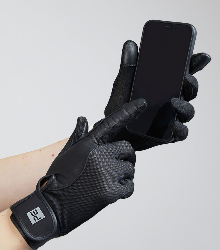 Bordoni Leather Mesh Riding Gloves