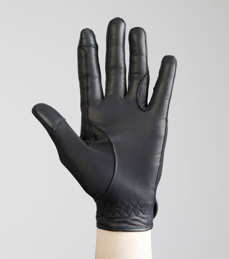 Bordoni Leather Mesh Riding Gloves