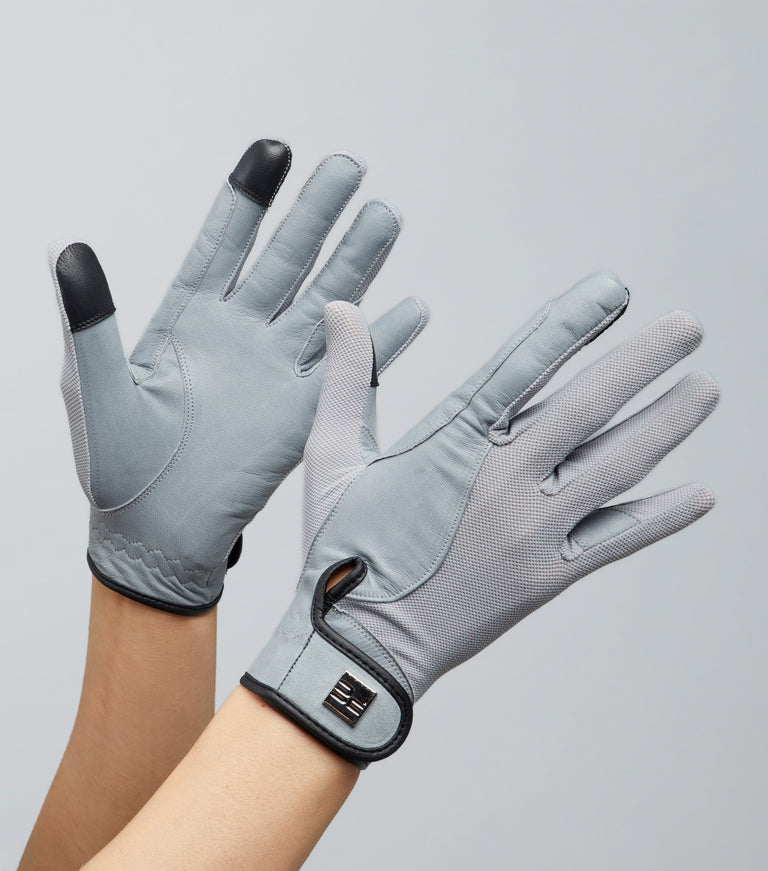 Bordoni Leather Mesh Riding Gloves