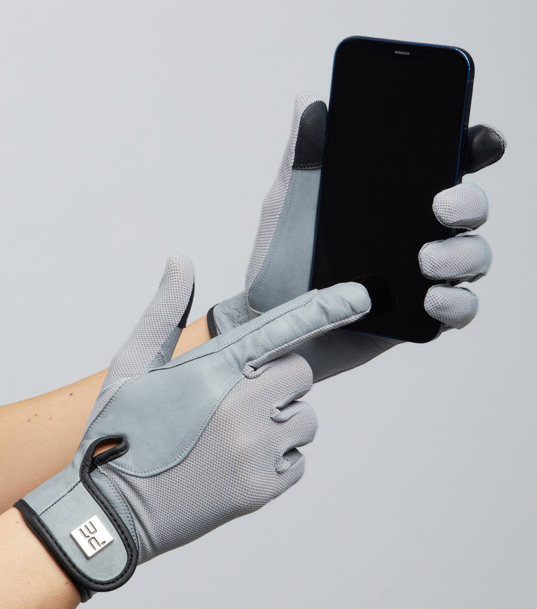 Bordoni Leather Mesh Riding Gloves