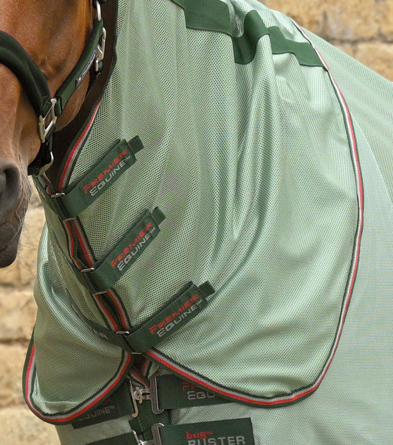 Bug Buster Fly Rug with Detachable Neck and Belly Flap Mint Green