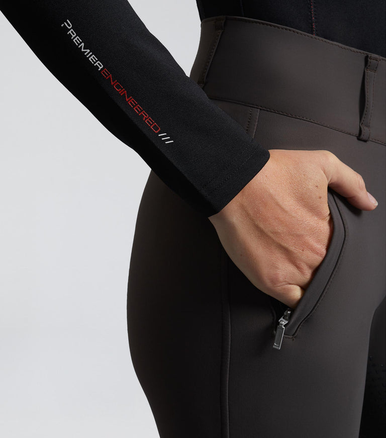 Carapello Ladies Full Seat Gel Riding Breeches Liquorice