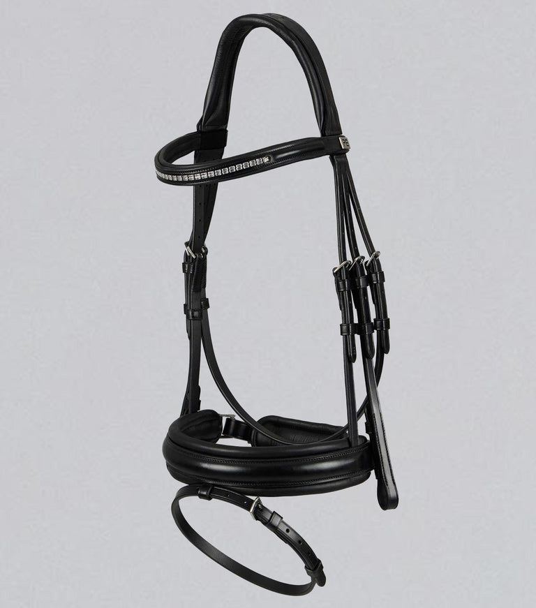 FSS Black German POSH BROWN Comfort Padded Crown CRANK Bridle Dressage FSS Black German POSH BROWN Comfort Padded Crown CRANK Bridle Dressage