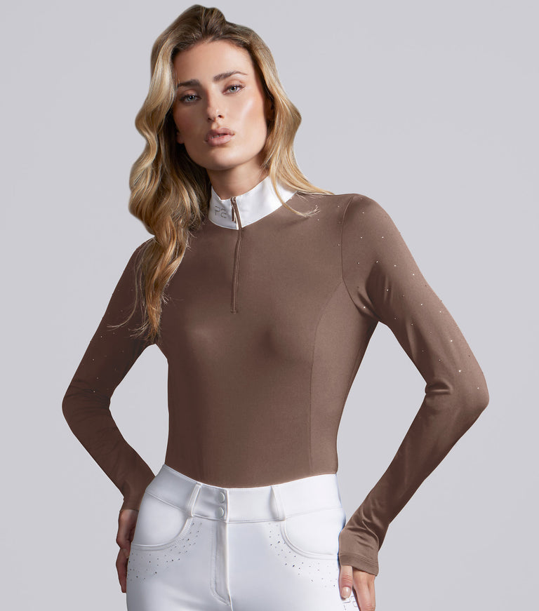 Cristalli Womens Long Sleeve Comp Shirt