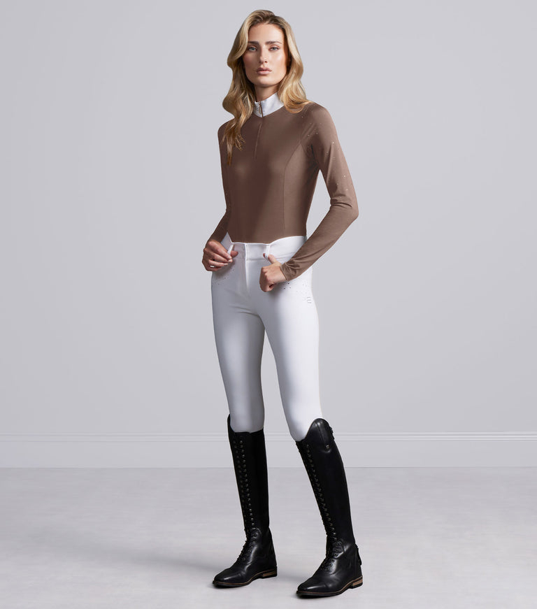 Cristalli Womens Long Sleeve Comp Shirt