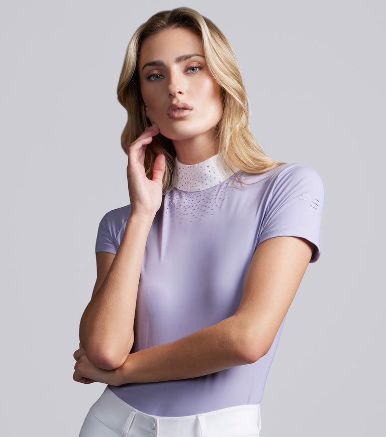 Cristalli Womens Short Sleeve Comp Shirt