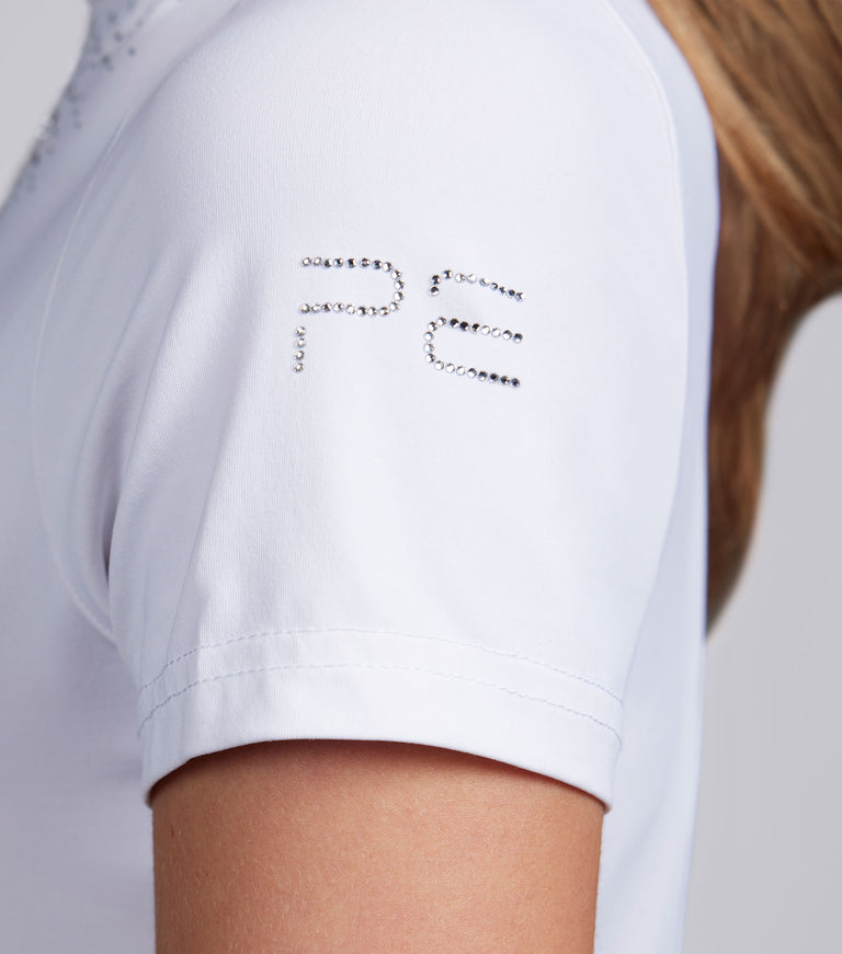 Cristalli-womens-short-sleeve-comp-shirt-white-Colour:Black