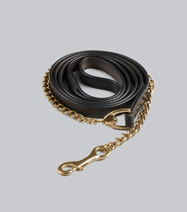 european leather lead chain