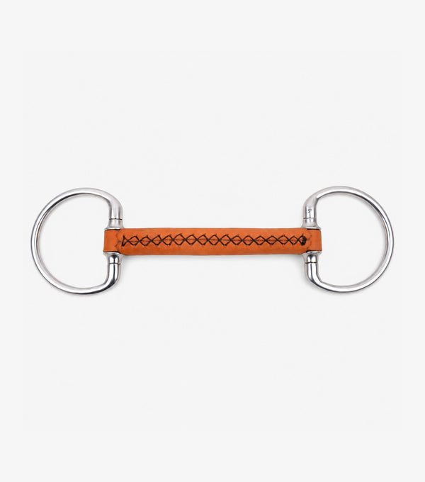 full leather eggbutt ring with straight bar
