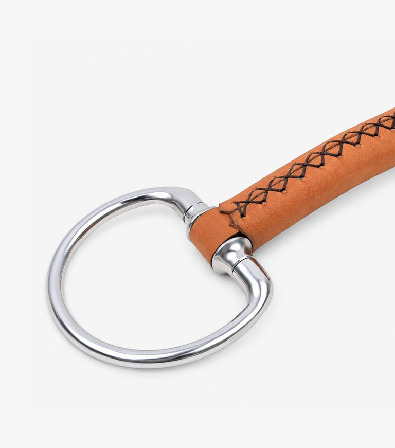 full leather eggbutt ring with straight bar