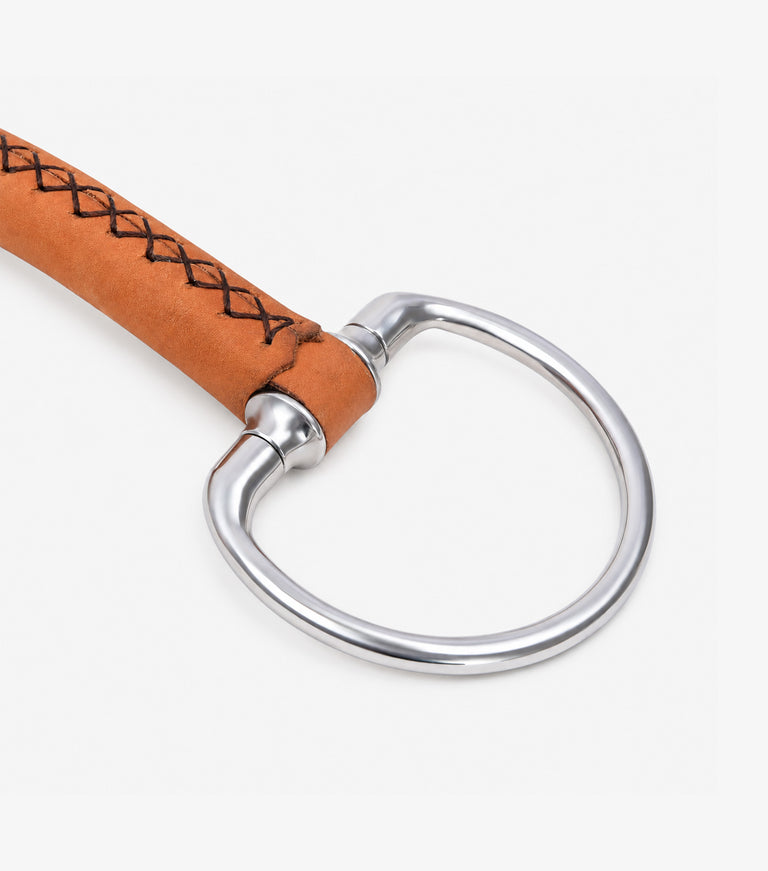 full leather eggbutt ring with straight bar