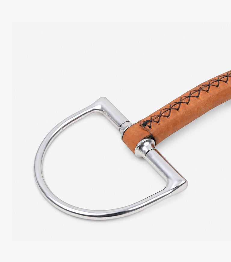full leather hunter d ring with straight bar