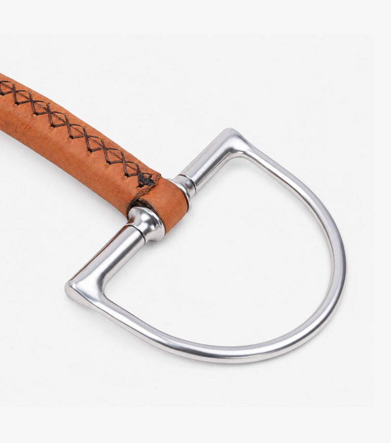 full leather hunter d ring with straight bar