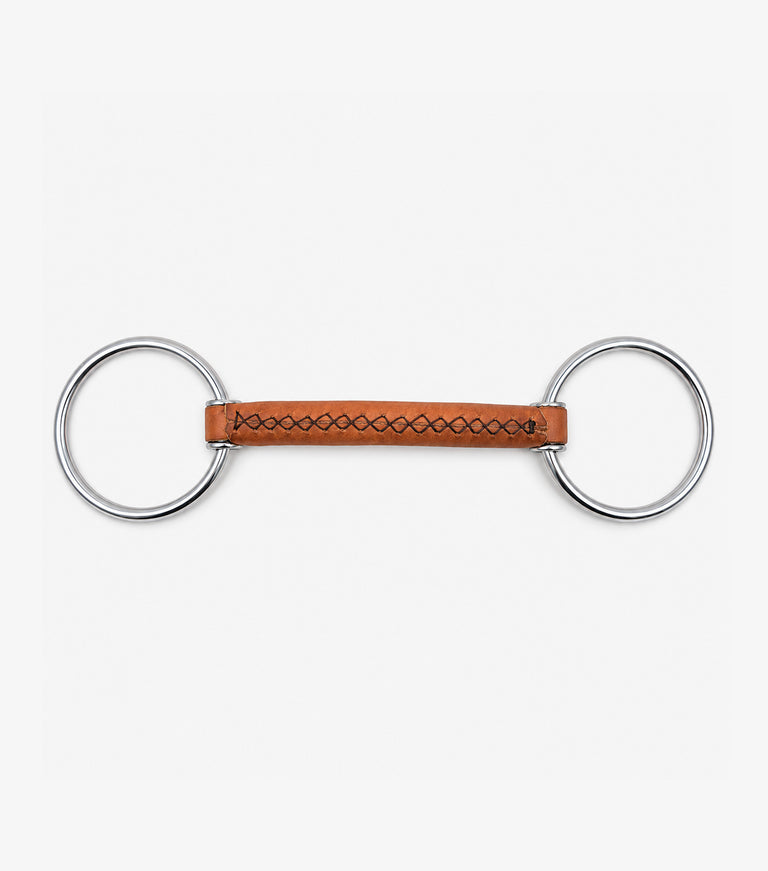 Full leather loose ring with straight bar