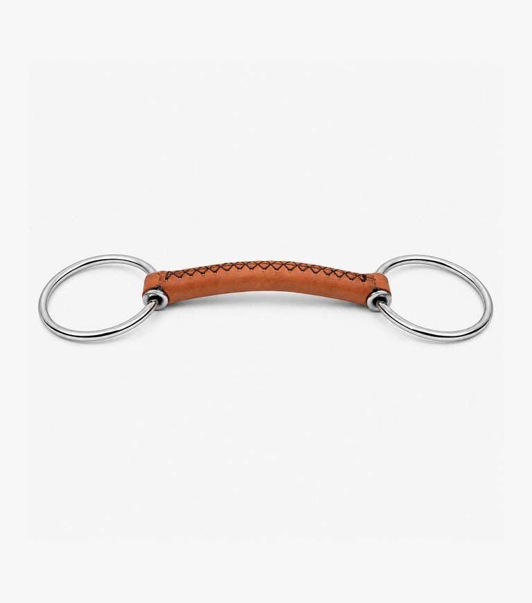 Full leather loose ring with straight bar