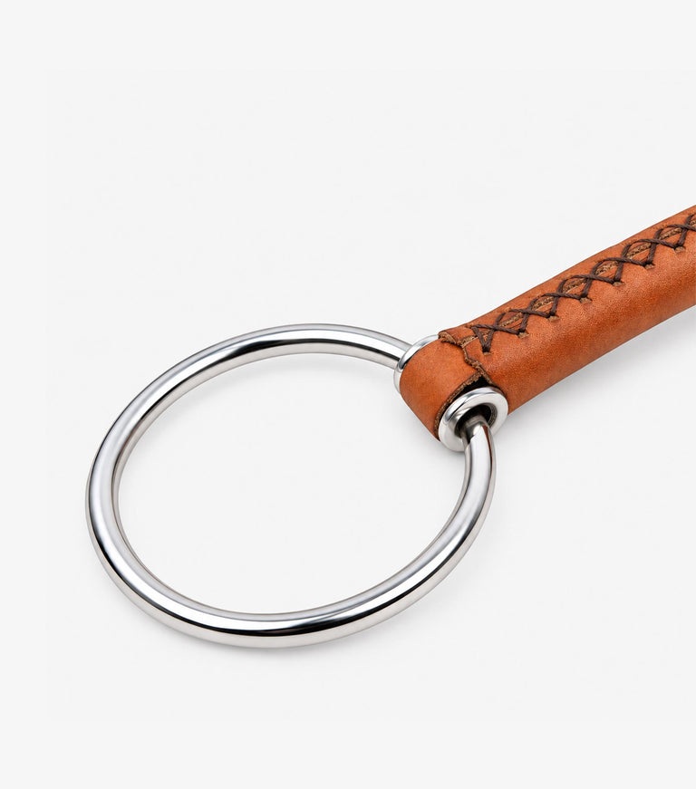Full leather loose ring with straight bar