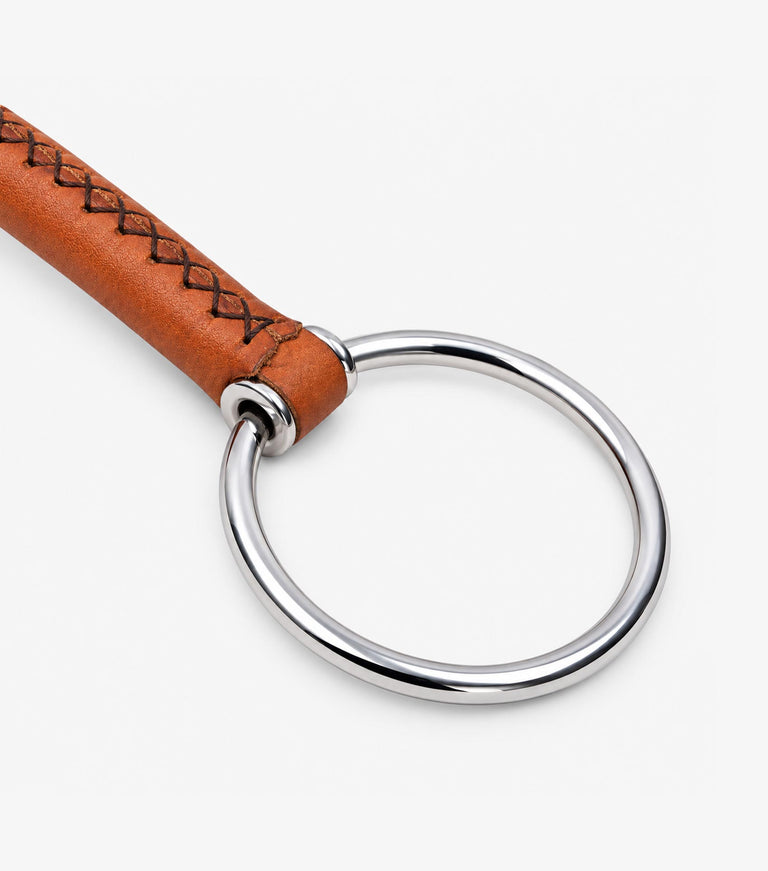 Full leather loose ring with straight bar