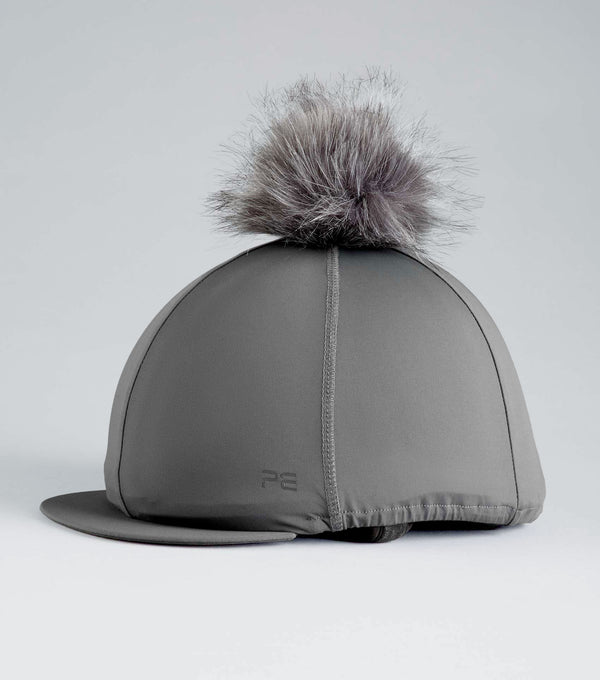 Jersey Hat Silk with Faux Fur Pom Pom