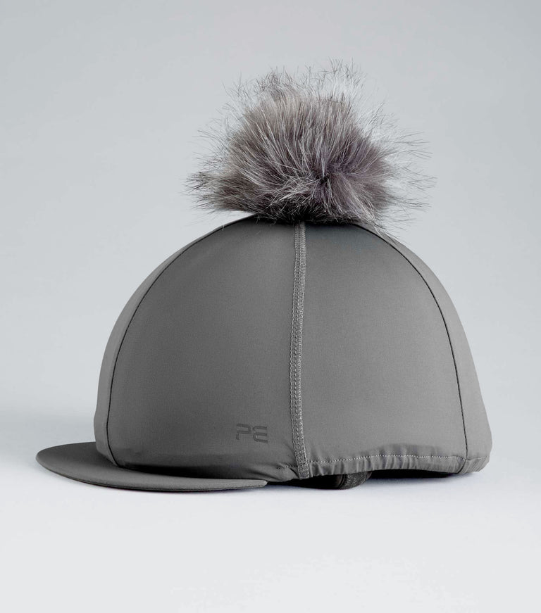 Jersey Hat Silk with Faux Fur Pom Pom