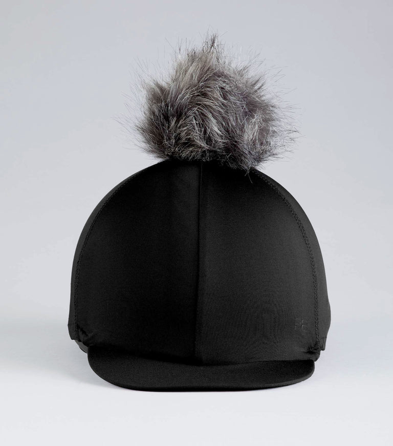 Jersey Hat Silk with Faux Fur Pom Pom