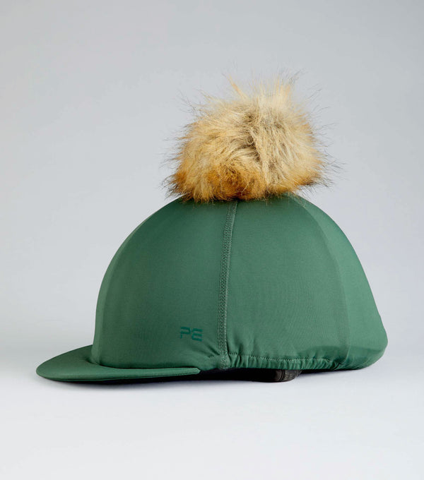 Jersey Hat Silk with Faux Fur Pom Pom