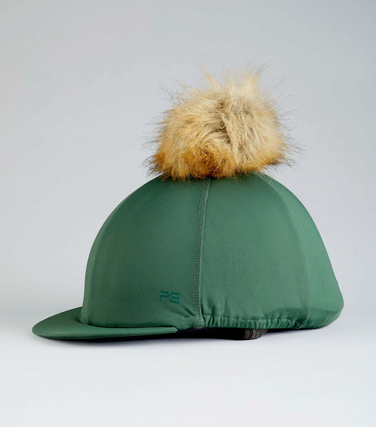 Jersey Hat Silk with Faux Fur Pom Pom