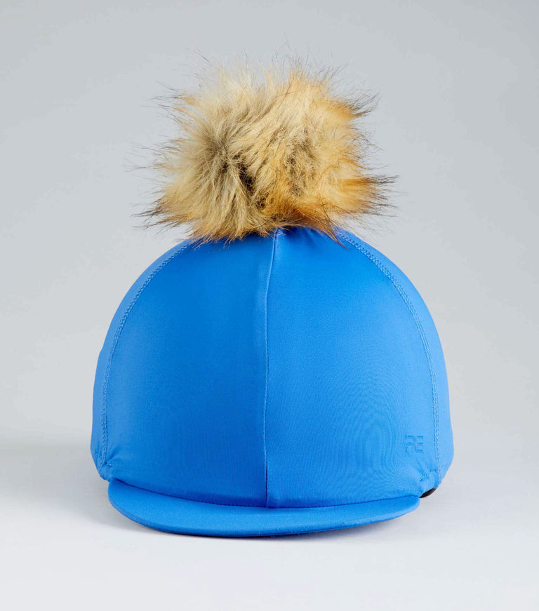 Jersey Hat Silk with Faux Fur Pom Pom