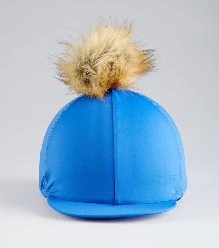 Jersey Hat Silk with Faux Fur Pom Pom