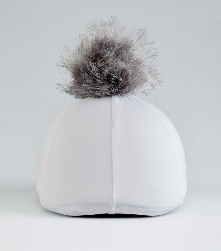 Jersey Hat Silk with Faux Fur Pom Pom