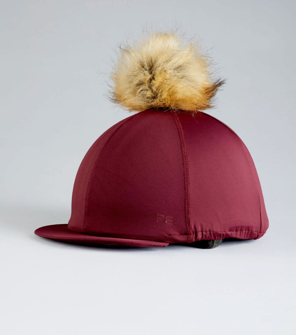 Jersey Hat Silk with Faux Fur Pom Pom